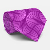 Paarse Abstract Stropdas (Opgerold)