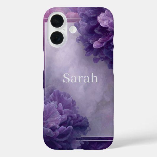 Paarse Abstract, Witte Lijnen Case-Mate iPhone Case (Achterkant)