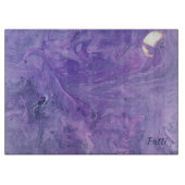 Paarse Abstracte aanpasbare Glass Snijplank (Voorkant)