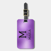 Paarse abstracte achtergrond bagagelabel (Voorkant verticaal)