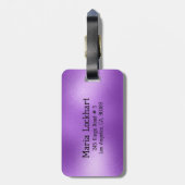 Paarse abstracte achtergrond bagagelabel (Achterkant verticaal)