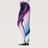 Paarse Abstracte all-over-print Leggings (Links)