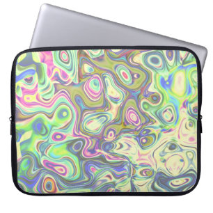 Paarse Abstracte Amoeba Art Laptop Mouw Sleeve