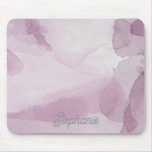 Paarse Abstracte Aquarel Gepersonaliseerde Muismat