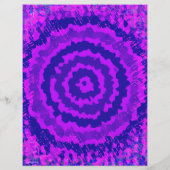 Paarse Abstracte Bloem Bulk Scrapbook Papier Pagin Flyer (Achterkant)