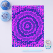 Paarse Abstracte Bloem Bulk Scrapbook Papier Pagin Flyer (Enkel)