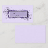 Paarse Abstracte Bloemen Trouwplaats Kaart Plaatskaartje (Voorkant / Achterkant)