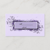 Paarse Abstracte Bloemen Trouwplaats Kaart Plaatskaartje (Voorkant)