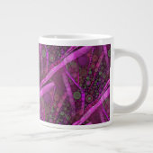 Paarse Abstracte, concentrische cirkels mozaïek Grote Koffiekop (Rechts)