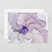 Paarse Abstracte coquette Briefkaart (Voorkant / Achterkant)
