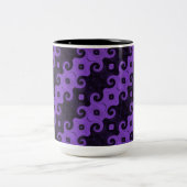 Paarse Abstracte Diamond Eye Curls Mok (Center)