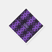Paarse Abstracte Diamond Eye Curls Napkins Servetten (Hoek)