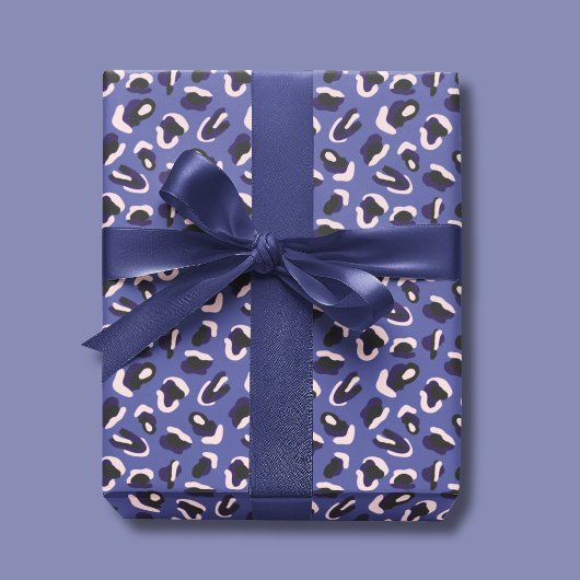 Paarse Abstracte Dierenprint Cadeaupapier