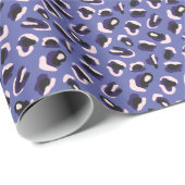 Paarse Abstracte Dierenprint Cadeaupapier (Rol Hoek)