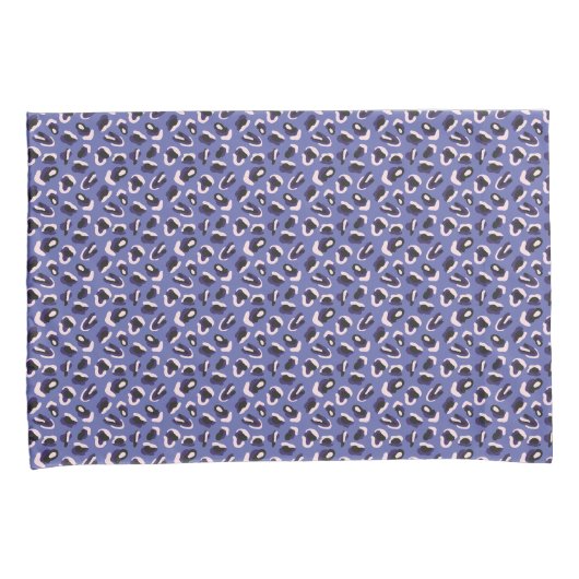 Paarse Abstracte Dierenprint Kussensloop (Voorkant-Rechts)