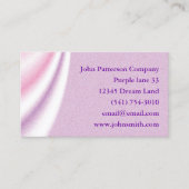 Paarse abstracte draping Zakelijke kaart aanpassen Visitekaartje (Voorkant)