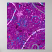 Paarse Abstracte Dreamscape Poster (Voorkant)
