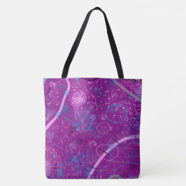 Paarse Abstracte Droomlandschap Tote Bag