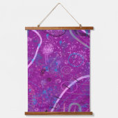 Paarse Abstracte Droomwereld Hangend Wandkleed (Voorkant)