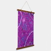 Paarse Abstracte Droomwereld Hangend Wandkleed (Gebogen)