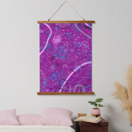 Paarse Abstracte Droomwereld Hangend Wandkleed