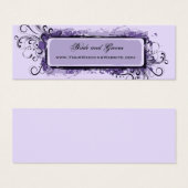 Paarse Abstracte Floral bruiloft website Mini Visitekaartjes (Voorkant /achterkant)