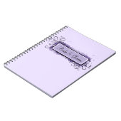 Paarse Abstracte Floral Wedding Notitieboek (Linkerzijde)