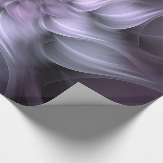 Paarse Abstracte fractale bloem Cadeaupapier (Hoek)