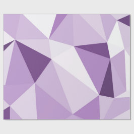 Paarse Abstracte geometrische driehoeken Cadeaupapier