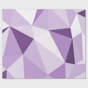 Paarse Abstracte geometrische driehoeken Cadeaupapier