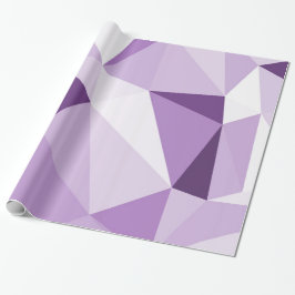Paarse Abstracte geometrische driehoeken Cadeaupapier