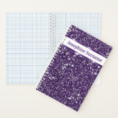 Paarse Abstracte Glitter Uiterlijk Textuur & Aange Notitieboek (Binnen)