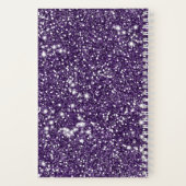 Paarse Abstracte Glitter Uiterlijk Textuur & Aange Notitieboek (Achterkant)