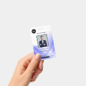 Paarse Abstracte golf zakelijke foto-ID Badge (Handheld)