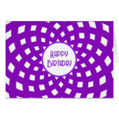Paarse Abstracte Happy Kaart (Voorkant Horizontaal)