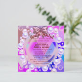Paarse Abstracte Hete Kristal Jubileum Invitation Kaart (Staand voorkant)