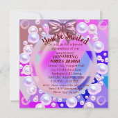 Paarse Abstracte Hete Kristal Jubileum Invitation Kaart (Voorkant)