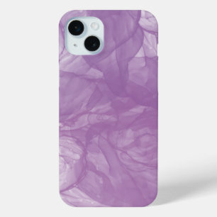 Paarse Abstracte Inkstroom – Zachtheid en Mysterie iPhone 15 Mini Hoesje
