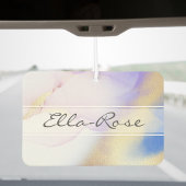 Paarse Abstracte inkt Luxury Gold Aangepaste naam Luchtverfrisser