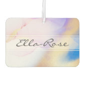 Paarse Abstracte inkt Luxury Gold Aangepaste naam Luchtverfrisser (Achterkant)