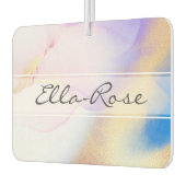 Paarse Abstracte inkt Luxury Gold Aangepaste naam Luchtverfrisser (Links)