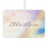 Paarse Abstracte inkt Luxury Gold Aangepaste naam Luchtverfrisser (Voorkant)