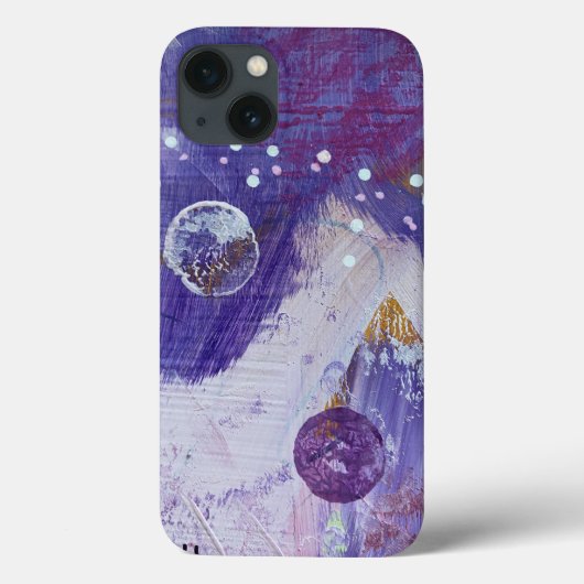Paarse abstracte iPhone-hoes in Maanberg Case-Mate iPhone Case (Achterkant)