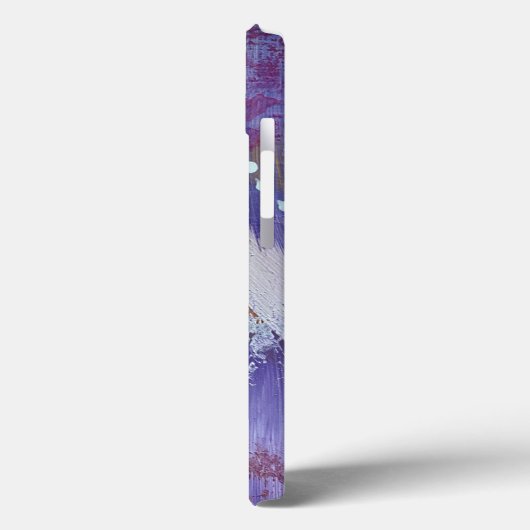 Paarse Abstracte iPhone hoesje in Moon Mountain (Achterkant / Links)