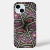 Paarse Abstracte Keltische knoopwerkpatroon Case-Mate iPhone Case (Achterkant)