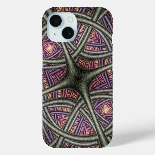 Paarse Abstracte Keltische knoopwerkpatroon Case-Mate iPhone Case (Achterkant)