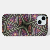 Paarse Abstracte Keltische knoopwerkpatroon Case-Mate iPhone Case (Achterkant (horizontaal))