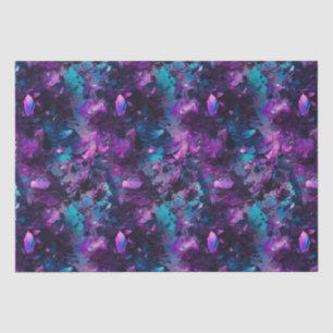 Paarse Abstracte kristallen voor het kunststofpapi Tissuepapier