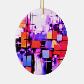 Paarse Abstracte kunst 108 Keramisch Ornament (Rechts)