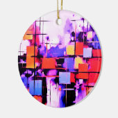 Paarse Abstracte kunst 108 Keramisch Ornament (Links)